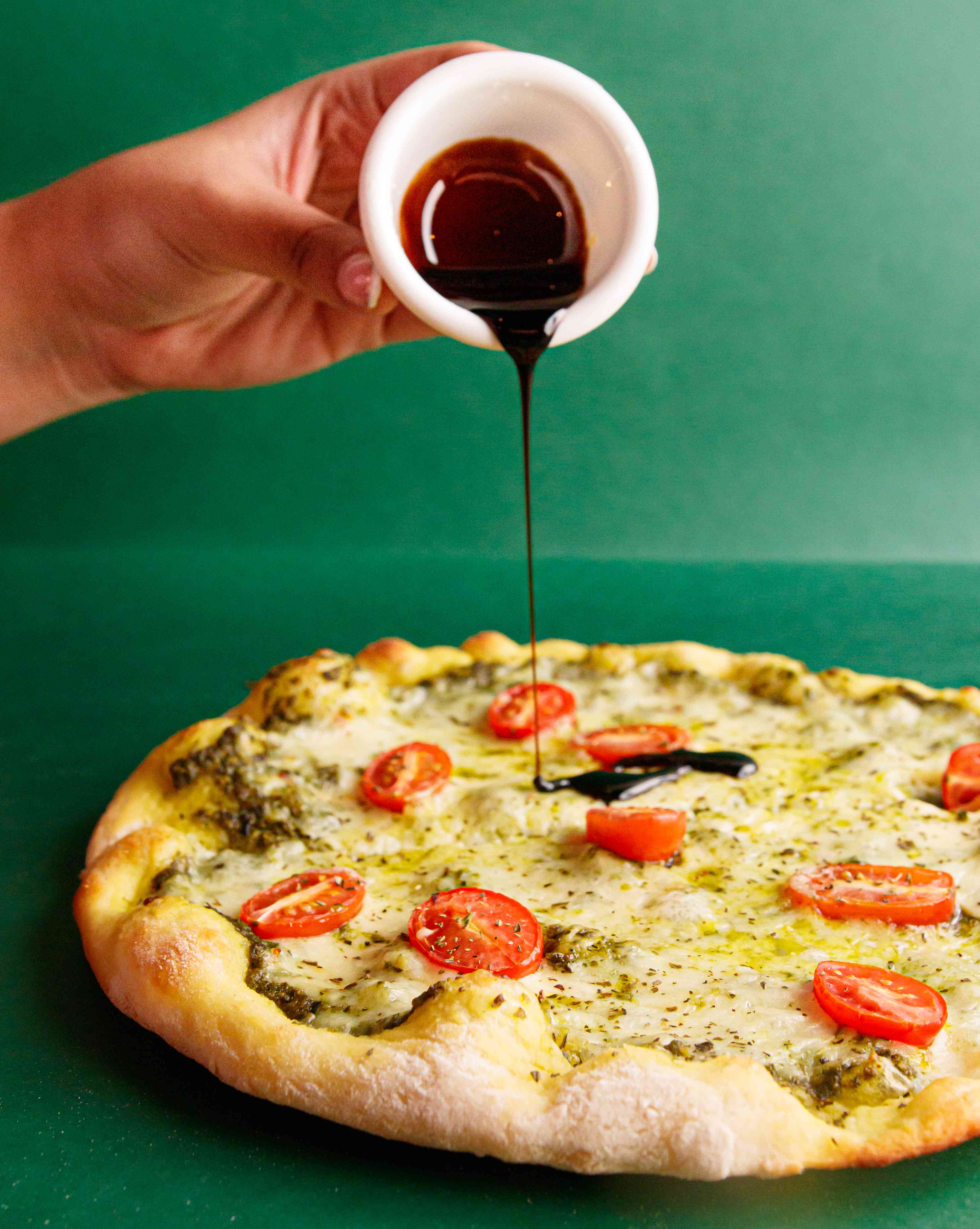 Pizza Pesto Balsámico Tradicional.